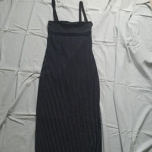 Black and White Strapped Maxi Dress